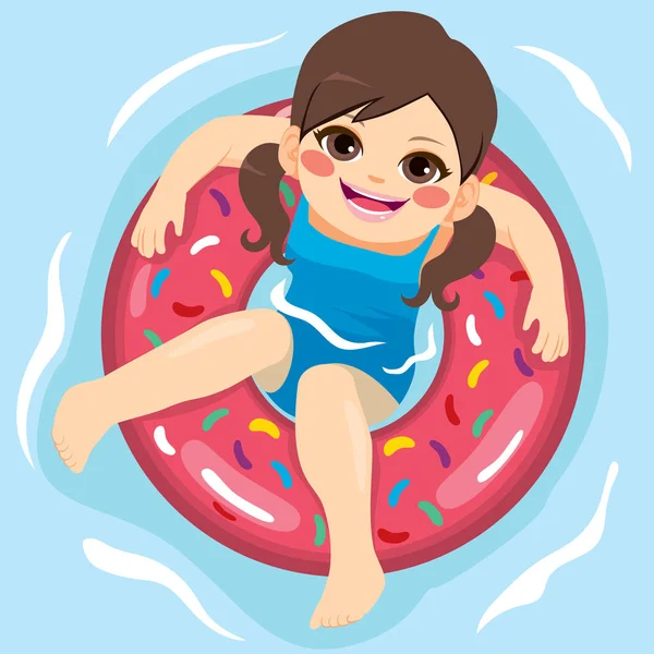 Chica piscina inflable — Archivo Imágenes Vectoriales