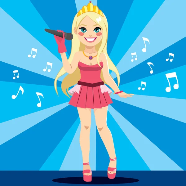 Chanteur Pop Star — Image vectorielle