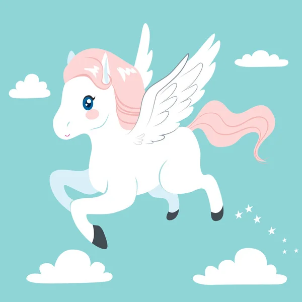 Flying Pegasus — Stock Vector