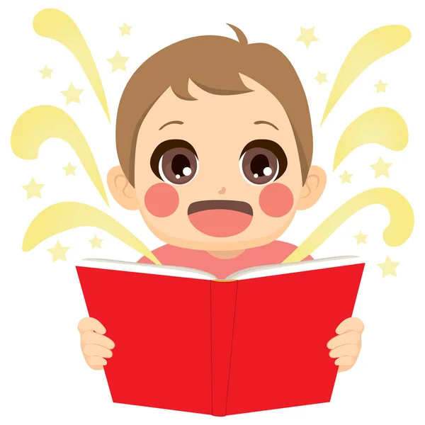 Criança leitura conto de fadas — Vetor de Stock