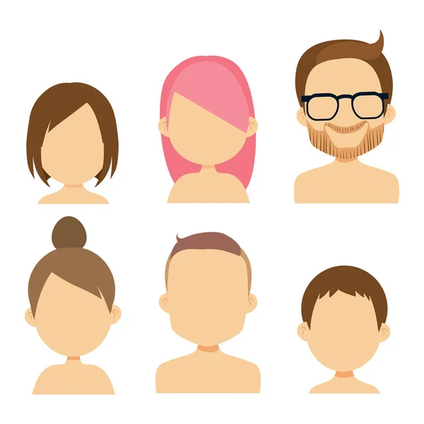 Avatar conjunto de personas — Archivo Imágenes Vectoriales