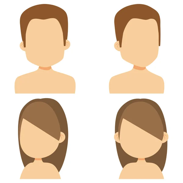 Female Male Avatar — Stock Vector