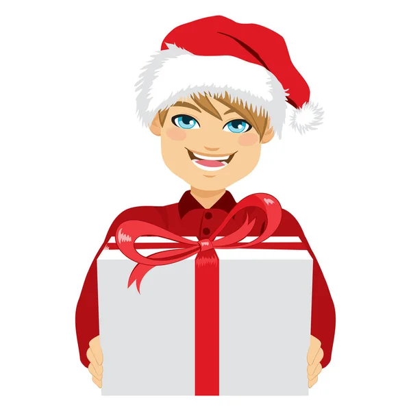Christmas Present Man — Stock Vector