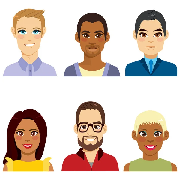 Diversidad de personas avatar — Archivo Imágenes Vectoriales