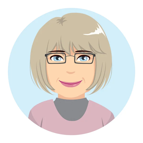 Starší žena avatar — Stockový vektor
