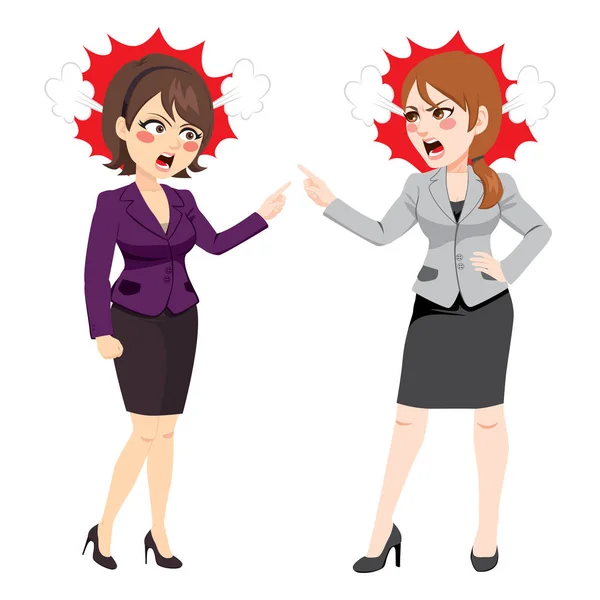 Vrouwelijke ondernemers ruzie — Stockvector