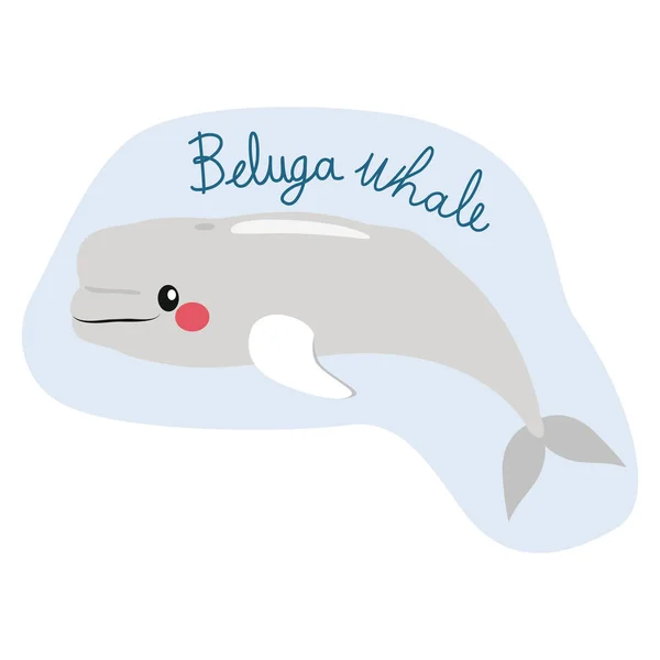 Baleia Beluga — Vetor de Stock