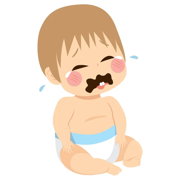 Bebé llorando — Vector de stock
