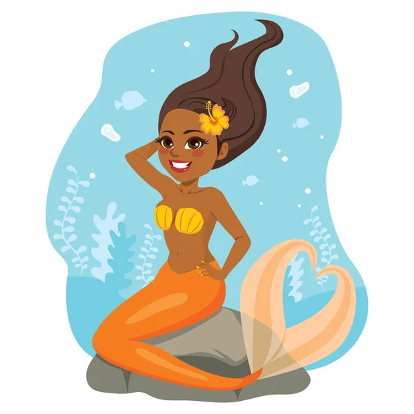 Meerjungfrau unter Wasser — Stockvektor