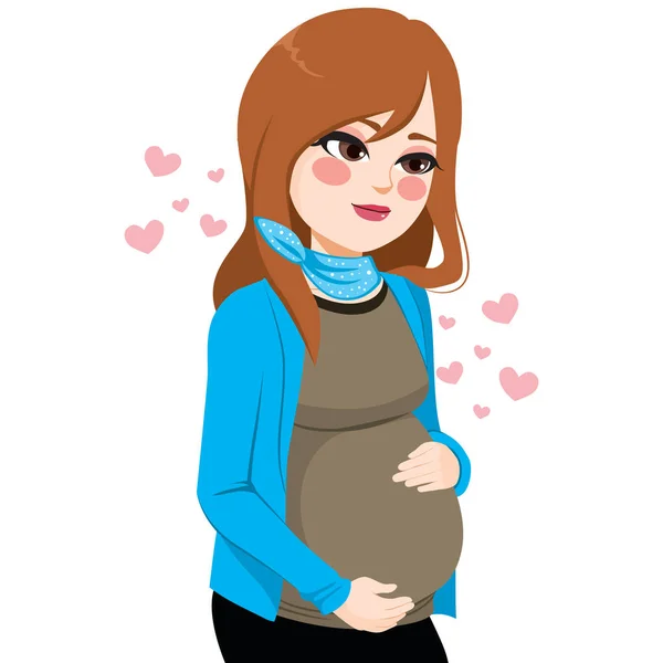 Felice ragazza incinta — Vettoriale Stock