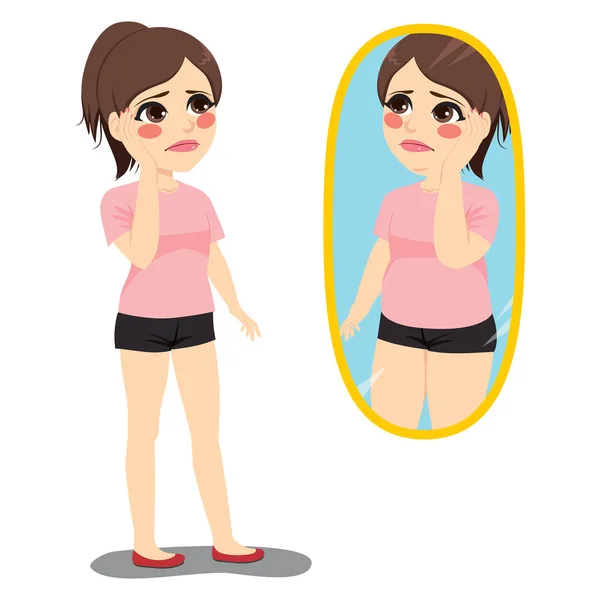 Slim grasso specchio — Vettoriale Stock