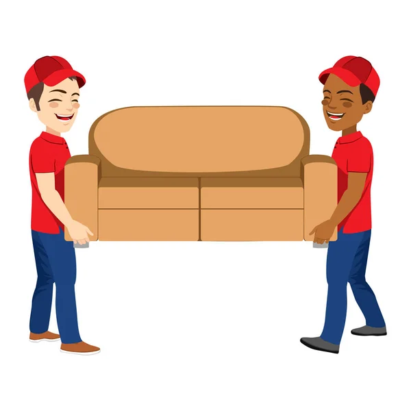Pohybující se pracovník gauče — Stockový vektor