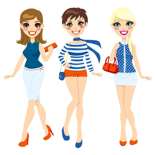 Summer Fashion Women — Stock Vector