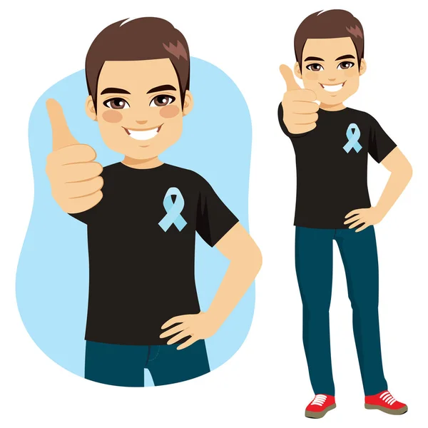 Prostata cancer Blue Ribbon man — Stock vektor