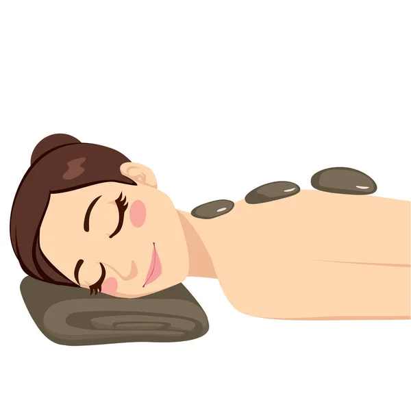 Massage mit heißen Steinen — Stockvektor