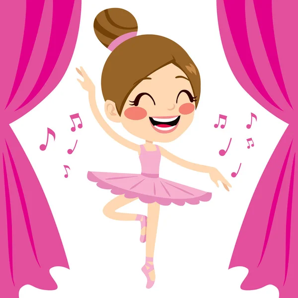 Χορός, ροζ, μπαλαρίνα — Διανυσματικό Αρχείο