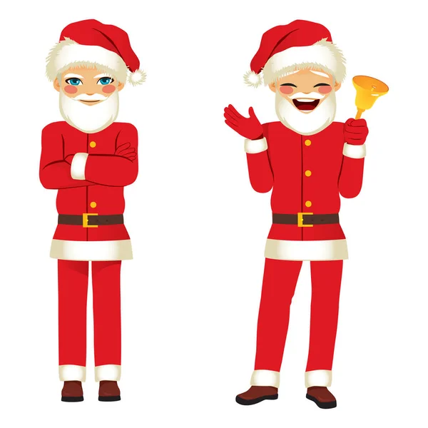 Traje de hombre de Papá Noel — Vector de stock