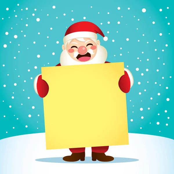 Santa Yellow Poster Background — Stock Vector