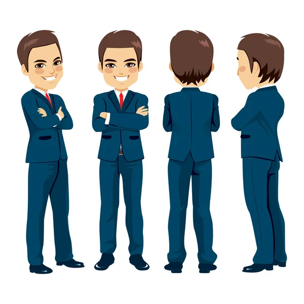 Businessman Different View — Stock Vector