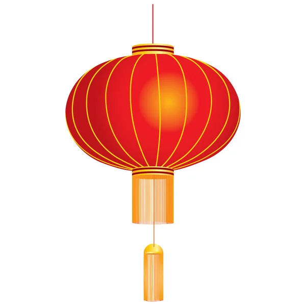 Dekoration Mit Roter Laterne Zum Chinesischen Neujahrsfest — Stockvektor