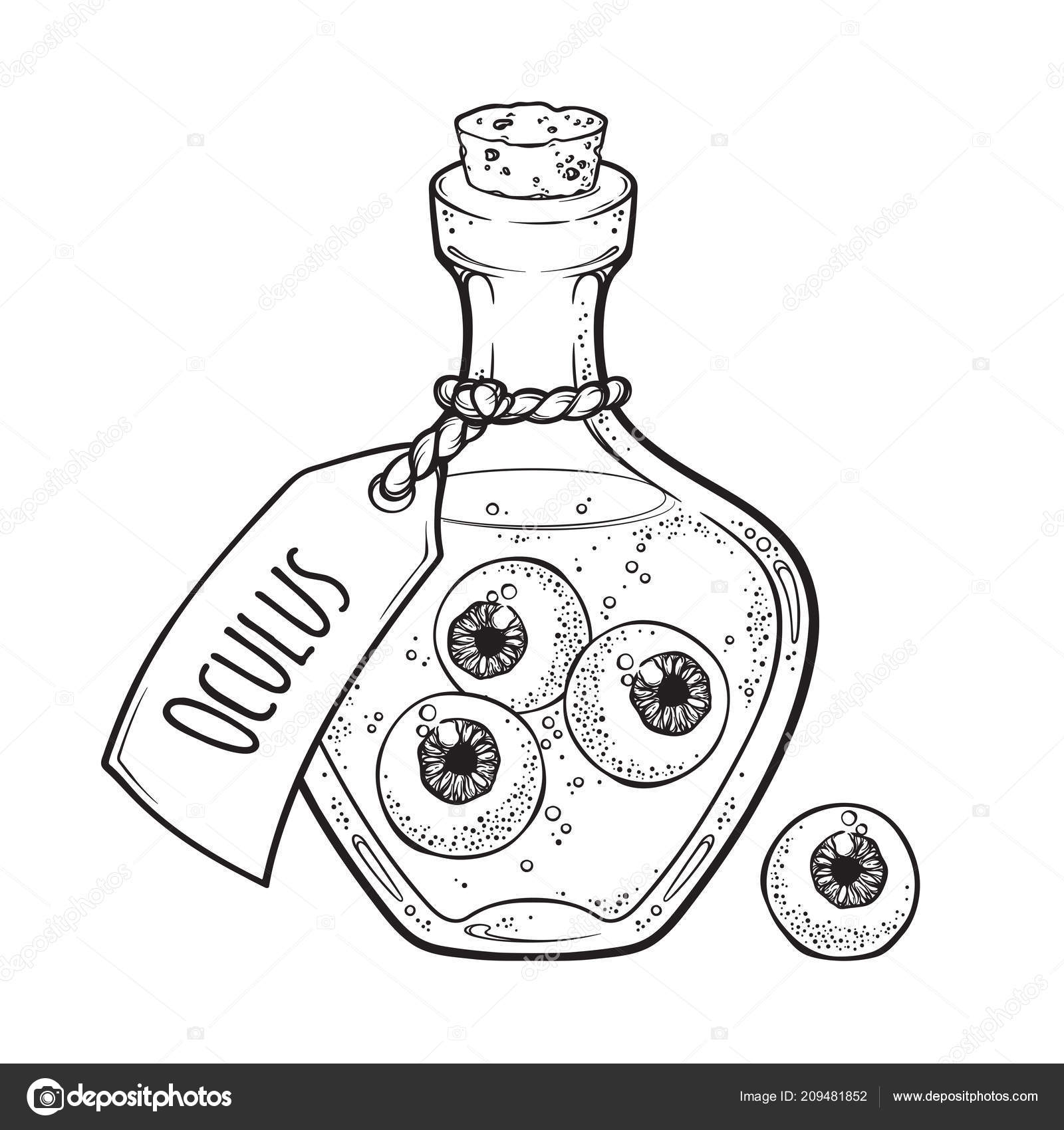 Olhos Frasco Vidro Isolado Adesivo Patch Impressão Blackwork Tatuagem  Desenho Vetor de ©Croisy 209481852, image size:1600x1700