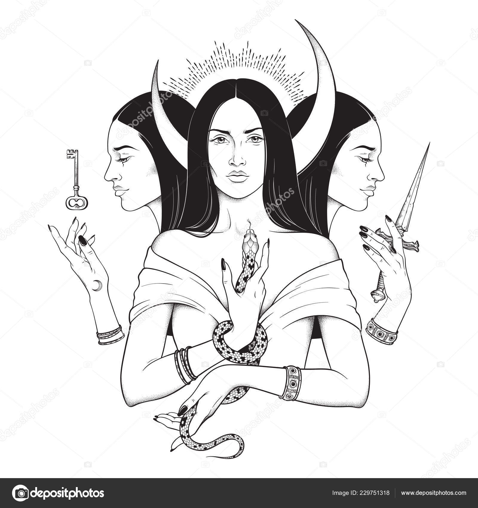 Symbols of Hecate  Sticker for Sale by k9printart  Redbubble