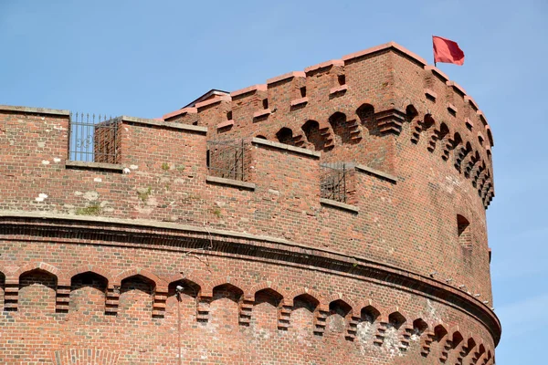 Kaliningrad Rusland Mei 2018 Een Fragment Van Een Toren Van — Stockfoto