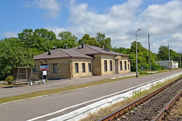 Polessk Russland 2015 Blick Auf Den Bahnhof — Stockfoto