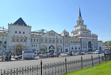 MOSCOW, RUSSIA - MAY 14, 2018: A view of the Kazan station in summer day. Komsomolskaya Square, 2 clipart