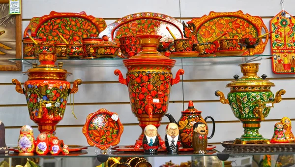 Uglich Russie Mai 2018 Vente Objets Avec Peinture Khokhloma Dans — Photo