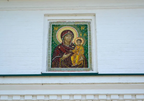 Die Smolensk Ikone Der Gottesmutter Auf Dem Bau Der Weihnachtskirche — Stockfoto