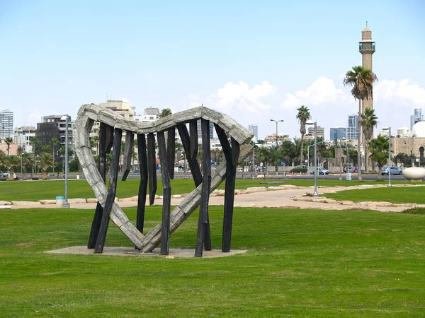 Tel Aviv Israel October 2012 Sculpture Harp Sea Breeze Charles — Stock Photo, Image