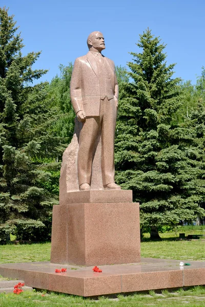 Poshekhonje Russia May 2018 Monument Lenin Sunny Day — Stock Photo, Image