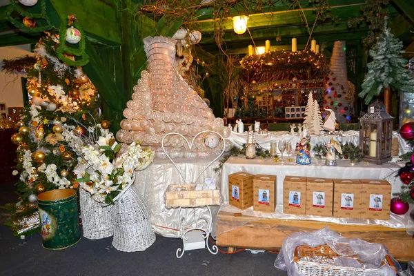 Kentshin Poland January 2014 Interior Premises Factory Christmas Tree Decorations — Stock Photo, Image