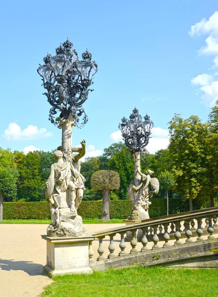 Potsdam Alemanha Agosto 2017 Lâmpadas Escultóricas Decorativas Dia Verão Parque — Fotografia de Stock