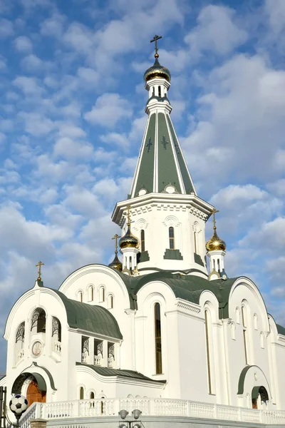 Fragmento del templo del gran duque bendito San Alejandro Nevski en el día soleado. Kaliningrado — Foto de Stock