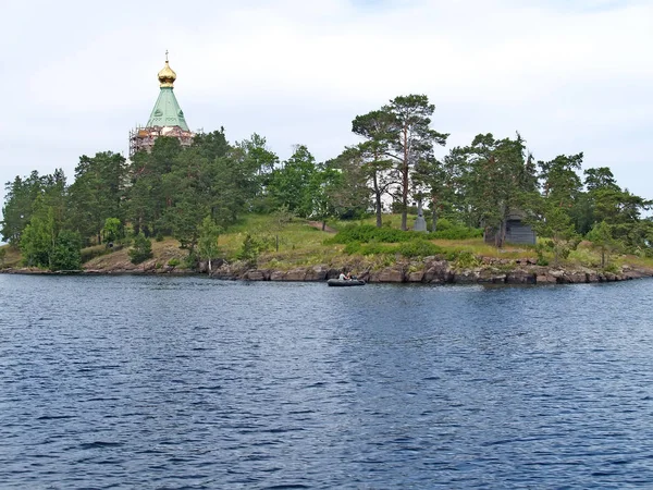 Nikolsky klášterem Valaam Spaso-Preobrazhenskoye stavropigialny kláštera. Karélie — Stock fotografie