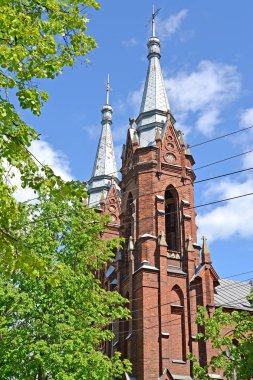 İsa'nın Kutsal Kalp (1910) bir kilisenin binasının parçası. Rybinsk, Yaroslavl bölgesi