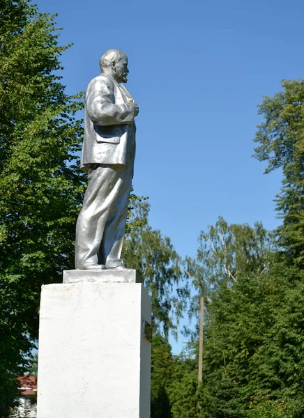 SLAVSK, RÚSSIA - JUNHO 22, 2019: Monumento a V.I. Lenine, vista lateral. Região de Kaliningrado — Fotografia de Stock