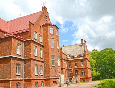 Central City Hastanesi 'nin iç cephesi (Fakirler Evi, 1908). Sovetsk, Kaliningrad bölgesi