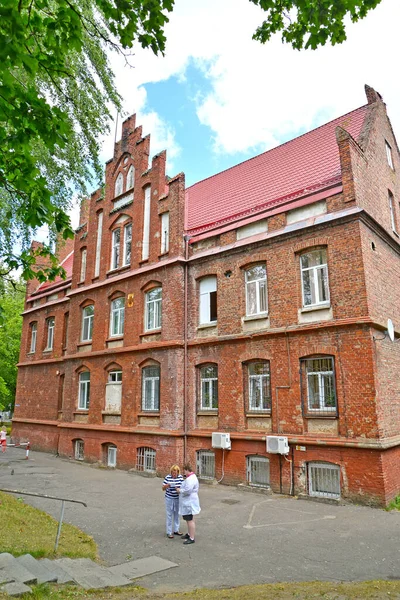 Sovetsk Russland Juli 2019 Fragment Des Gebäudes Des Zentralen Städtischen — Stockfoto