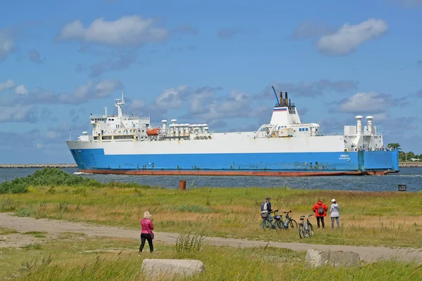 Baltiysk Russia Temmuz 2020 Kargo Denizi Demiryolu Karayolu Feribotu Ambal — Stok fotoğraf