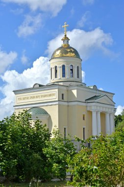 Kutsal Sağ Dük Kilisesi 'nin manzarası Alexander Nevsky. Baltiysk, Kalininingrad bölgesi