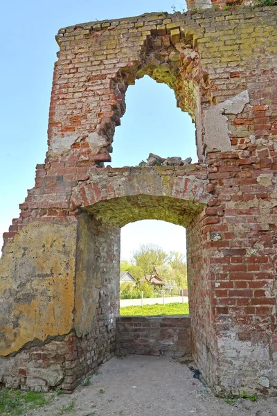 Fragment Des Ruines Château Shaaken Xiii Siècle Région Kaliningrad — Photo