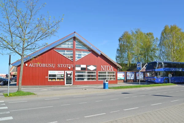 Nida Lithuania Mei 2018 Zicht Het Gebouw Van Het Busstation — Stockfoto