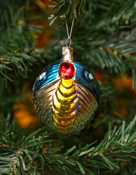 Árvore Natal Bola Vidro Brinquedo Era Soviética — Fotografia de Stock