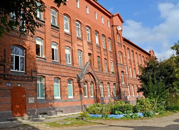 Cihlová Budova Lebenikht Nemocnice 1903 Kaliningrad — Stock fotografie