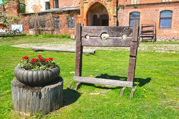 Shameful Pillar Territory Shaaken Castle Xiii Century Kaliningrad Region — Stock Photo, Image