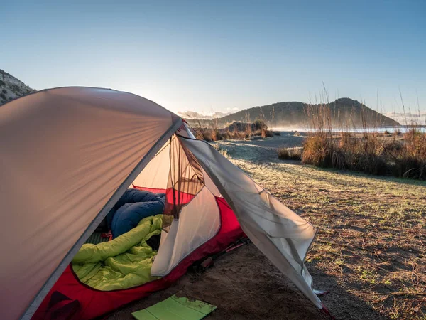 Camping Avec Tente Près Mer — Photo