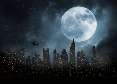 gece şehir ışıkları